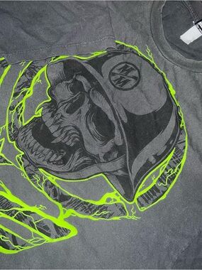 Vintage Y2K Metal Mulisha Neon Green/faded Black T Shirt Men’s Size 2XL